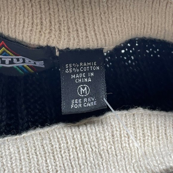 Vintage Deadstock Altitude Polo Rugby  Knit Sweater Women’s M Crest Navy Cream - Picture 5 of 7